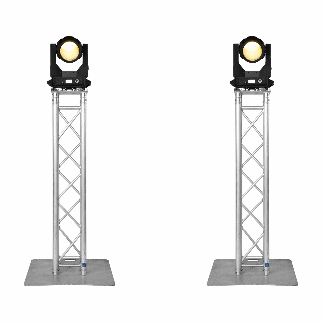 Lichtset 2x Aorun op truss staander