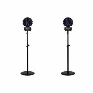 Lichtset 2x Colourburst op roundbase statief
