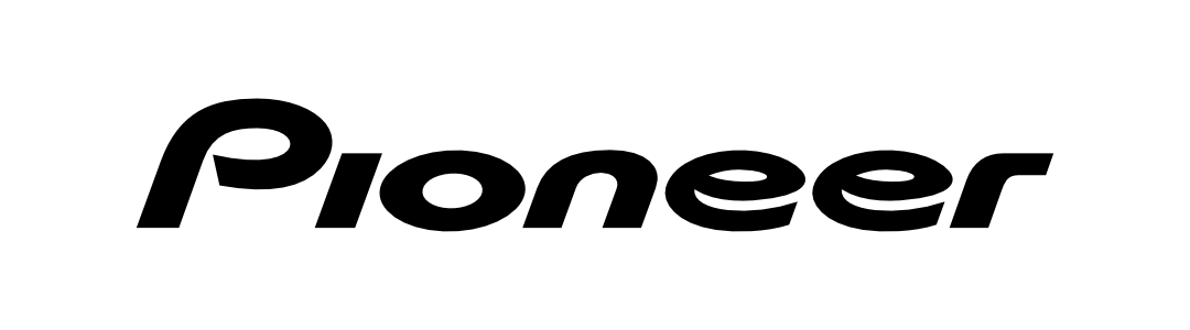 Pioneer logo – toonaangevend merk in DJ-apparatuur en audio-oplossingen.