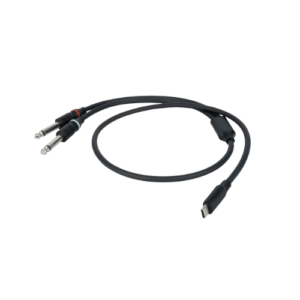 2x Jack 6,3 naar USB-C 1,5M