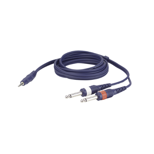 2x Jack 6,3 naar mini jack 1,5M