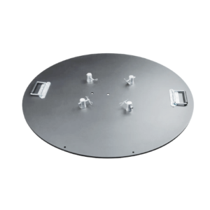 Baseplate staal 100CM rond 60KG met FD34 koppelingen